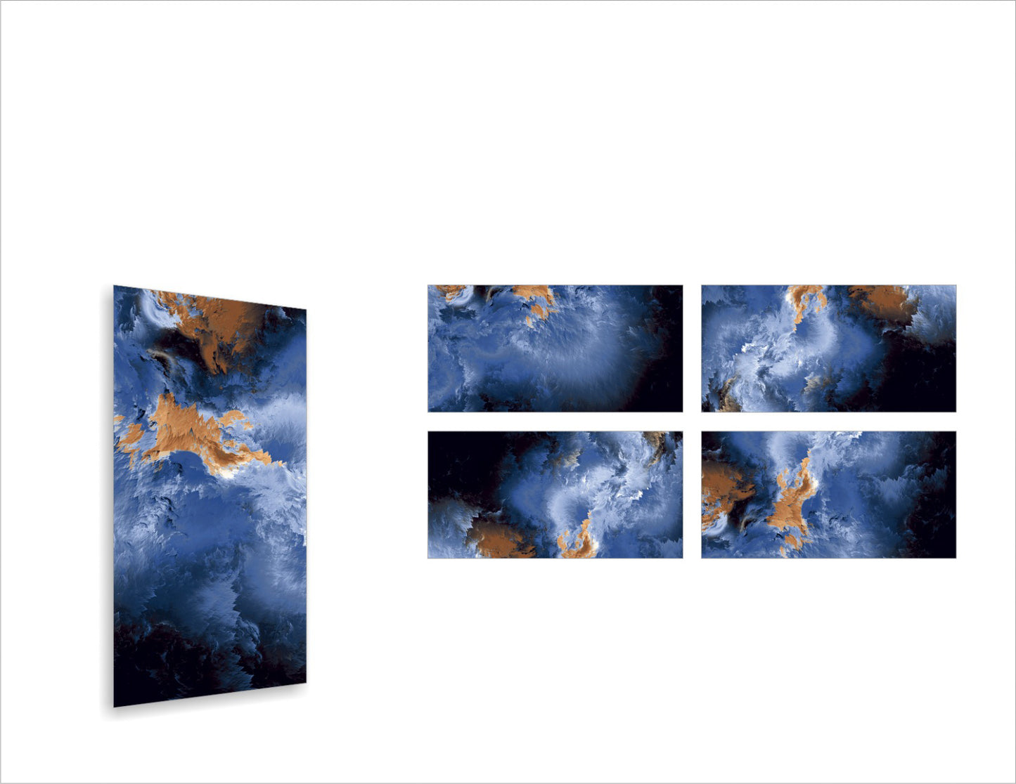 Magnificent Amaze Blue & Copper Tones Porcelain Tile